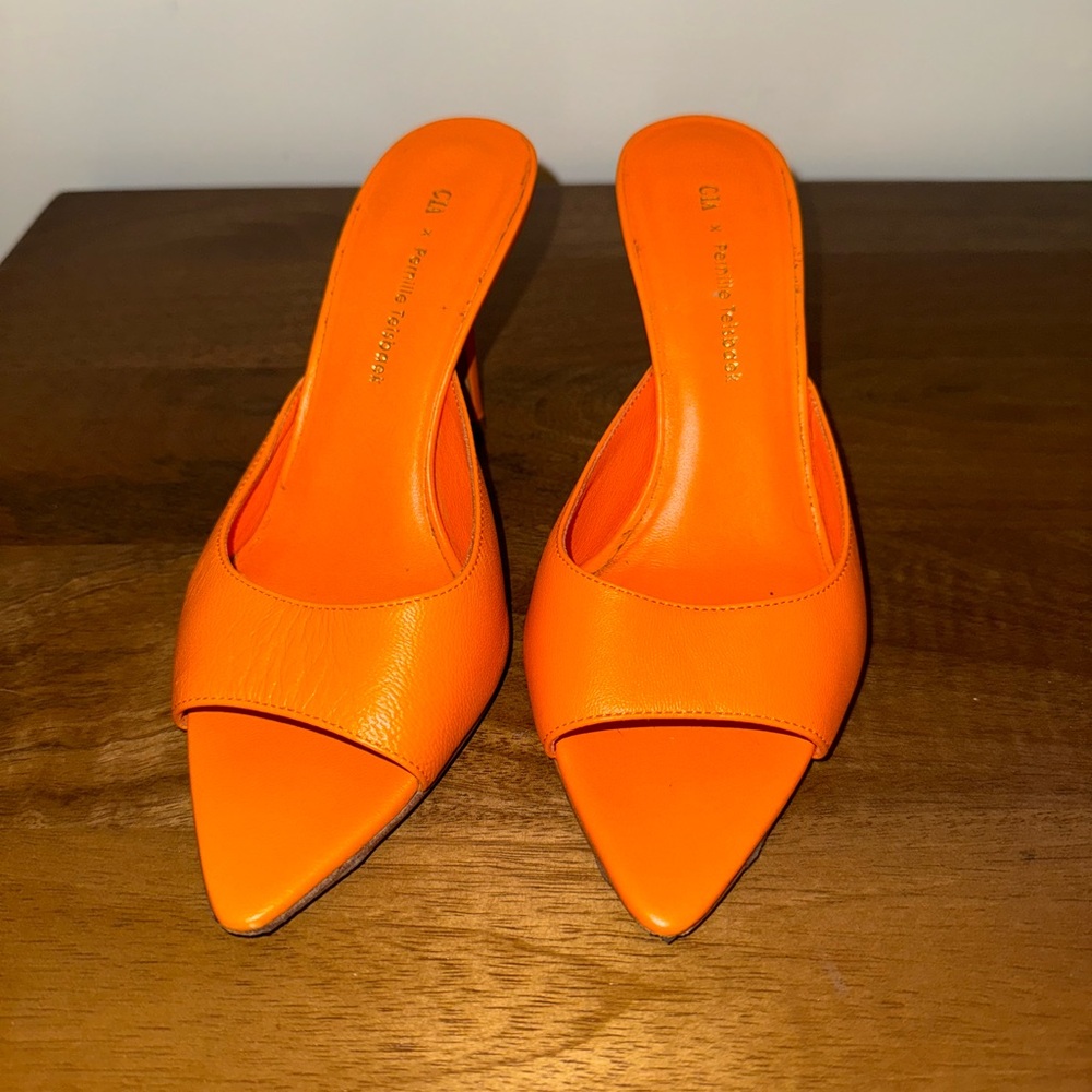 Gia Borghini Perni Heels Mules Orange 35